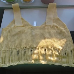 Yellow crop top